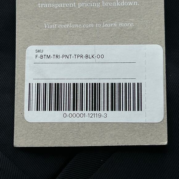 Everlane Japanese GoWeave Way-High Tapered Pant Black Women 6 NWT - Picture 13 of 14